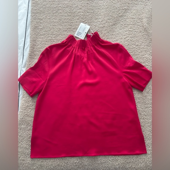 COS High-Neck Satin top Pink - Picture 5 of 11